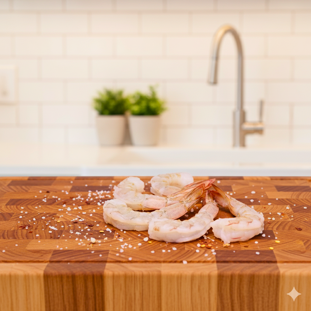 Frozen 1 KG Jumbo Shrimps Peeled Tail on 11/15