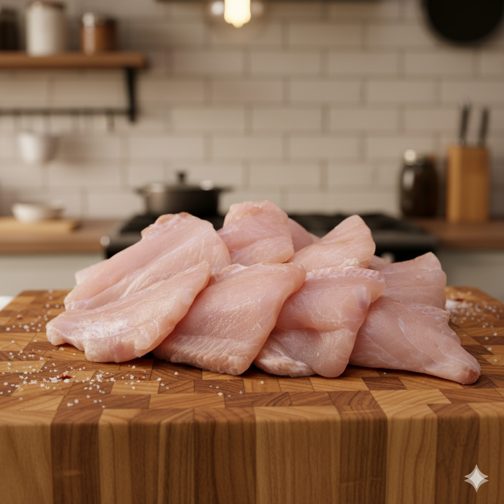 Frozen 1 KG Boneless COD Fish Fillets