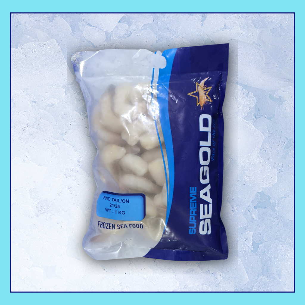 Frozen 1 KG Jumbo Shrimps Peeled Tail On 21/25