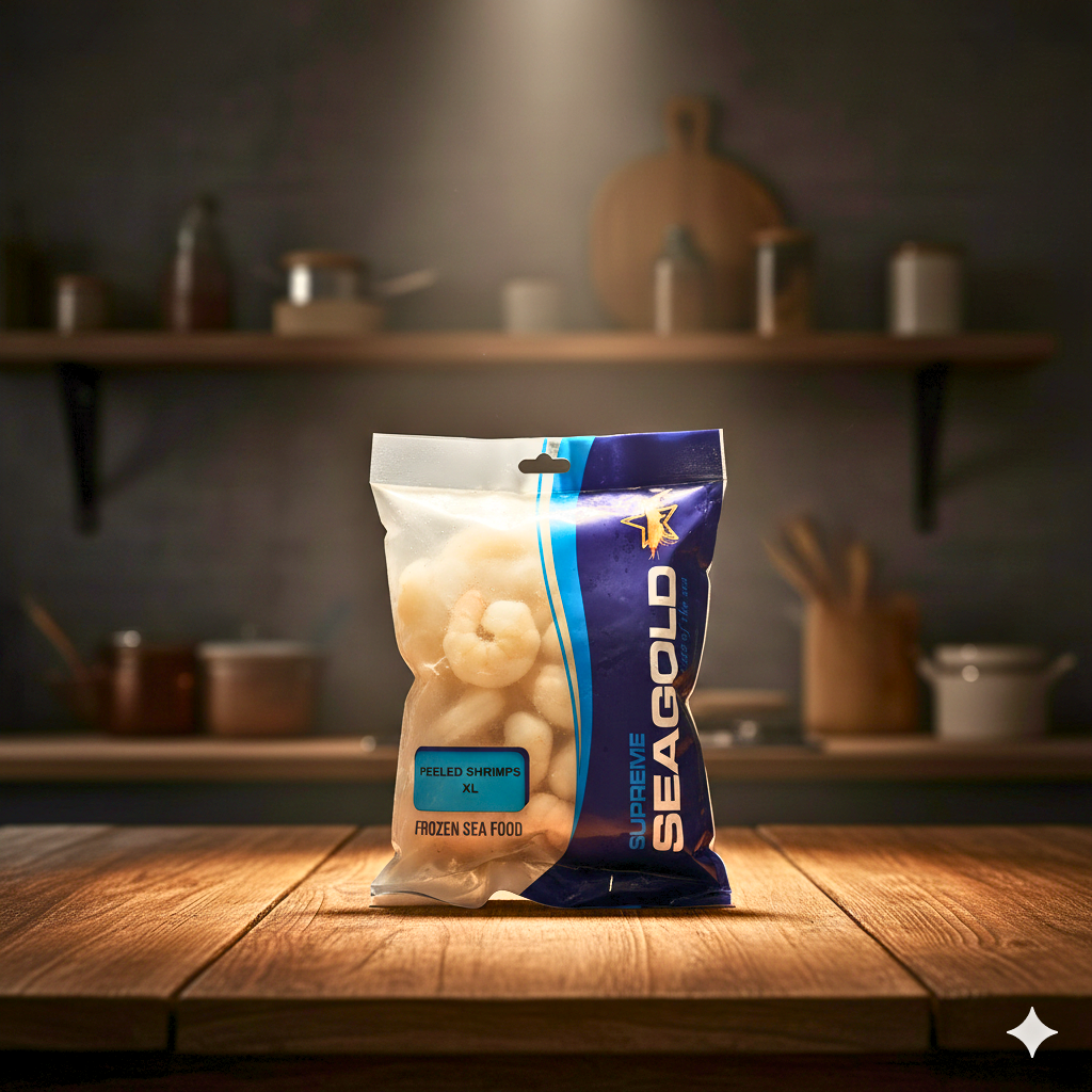 Frozen 1 KG X-Large Peeled Shrimps